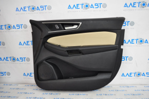 Door trim panel, front right, Ford Edge 15-18, black with beige insert