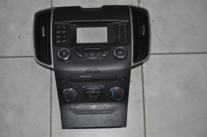 Ford Edge 15-18 auto radio and climate control panel, dual zone for a small monitor