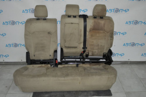 Upper backrest of the rear row of seats, row 2, Ford Edge 15-24, beige cloth, dirty