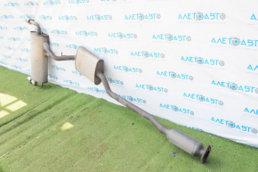 Exhaust manifold assembly with barrel for Ford Escape MK3 13-19 with chrome tips
