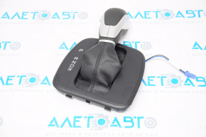 Gear knob with shifter cover for Ford Escape MK3 13-16, black rubber, black cover