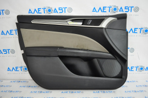 Door trim panel, front left, Ford Fusion mk5 13-16, black with gray insert