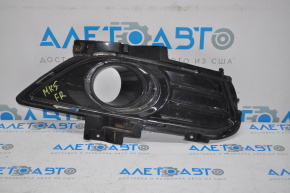 Right front bumper grille for Ford Fusion mk5 13-16 with fog lights, glossy finish