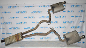 Exhaust manifold assembly Ford Mustang mk6 15-23 2.3T resonator with barrels