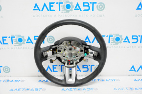 Ford Mustang mk6 15-23 steering wheel, black leather, without button covers