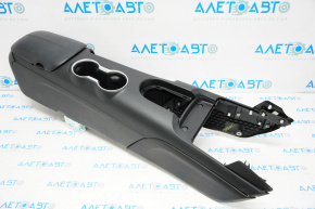 Ford Mustang mk6 15-23 center console, armrest, and cup holders, black leather