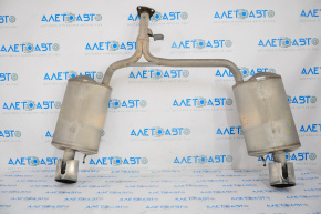 Rear muffler with barrels for Honda Accord 13-17 3.5, 2.4 Sport with tips