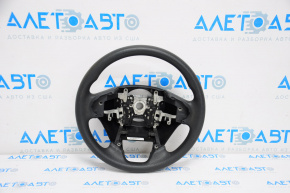 Bare steering wheel for a Honda Accord 13-17, black rubber, with rear pad.