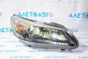 Headlight front right bare Honda Accord 13-15 halogen, broken housing and reflector, scratches on glass, on spare parts