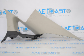 Honda Civic X FC 16-21 4d right rear pillar trim, two parts, gray with black