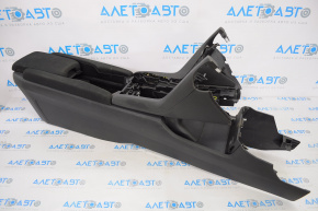 Honda Civic X FC 16-21 center console, armrest, and cup holders, black cloth