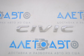 Honda Civic X FC 16-21 4D Trunk Lid Civic Emblem