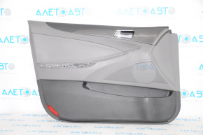 Door trim card front left Hyundai Sonata 11-14 hybrid gray leather