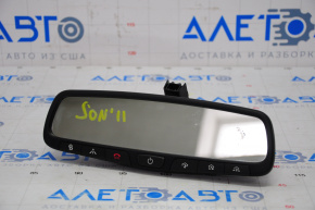 Hyundai Sonata 11-14 black interior mirror with 7-button control