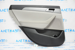 Door trim panel, rear left, Hyundai Sonata 15-17 USA, gray
