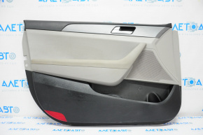 Front left door panel, Hyundai Sonata 15-17 USA, gray
