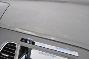 Dashboard front panel without AIRBAG Hyundai Sonata 15-17 gray overlays, worn