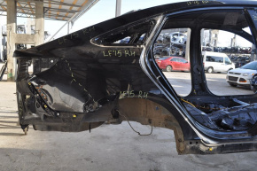 Quarter wing rear right Hyundai Sonata 15-19 black wrinkled from the rear