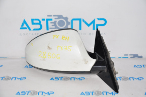 Right side mirror assembly for Infiniti FX35 FX45 03-06, 10 pins, white