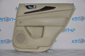 Door trim panel, rear right, Infiniti JX35 QX60 13-13, beige