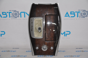 Wood center console trim with cup holder for Infiniti JX35 QX60 13-16