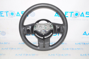 Bare steering wheel for a Jeep Compass 11-16, black rubber, with pads