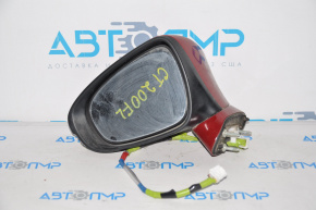 Left side mirror assembly for Lexus CT200h 11-13, 7 pins, turn signal, red