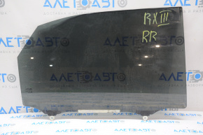 Lexus RX350 RX450h rear right door glass, 10-15 factory tinted