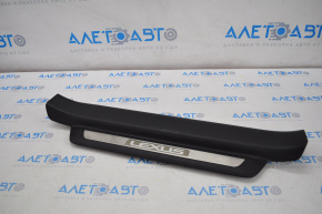 Front right door sill plate for Lexus RX350 RX450h 10-15, black with chrome trim