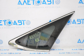 Rear right window, blind glass, Lexus RX350 RX450h 10-15 chrome
