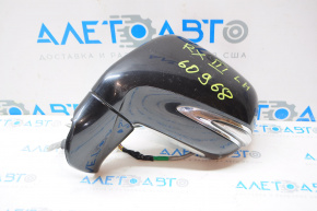 Left side mirror assembly for Lexus RX350 RX450h 10-12, 14 pins, auto-dimming, turn signal, black