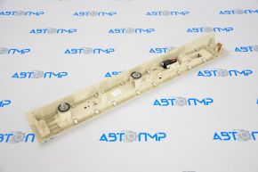 Door sill trim front right Lincoln MKC 15-16 beige with backlight, dents on chrome