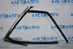 Upper rear left door molding for Lincoln MKZ 13-16 chrome with glass seal