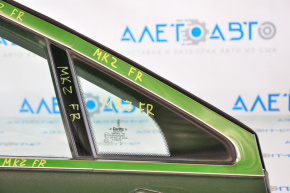Front right glass seal for Lincoln MKZ 13-16 with upper chrome molding, triangle glass