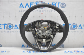 Lincoln MKZ 13-20 black leather steering wheel with black trim