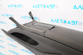Lincoln MKZ 13-16 center console with armrest and cup holders, black leather, complete