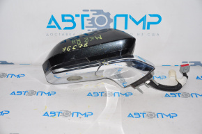 Right side mirror assembly Lincoln MKZ 13-16 11 pins, BSM, rotation, heating, damaged chrome, without elements
