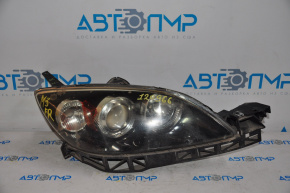 Headlight front right Mazda3 03-06 bare xenon, for polishing