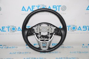 Naked steering wheel Mazda 6 14-16 black leather, gray insert, with overlays
