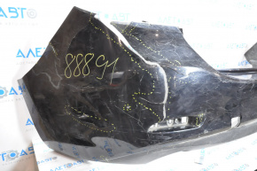 The rear bumper is bare, Mazda 6 14-17 USA, black, torn on the right and left, missing a fragment on the right.