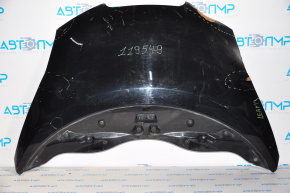 The hood is bare Nissan Leaf 11-17 black, with a bend in the front edges and in the center