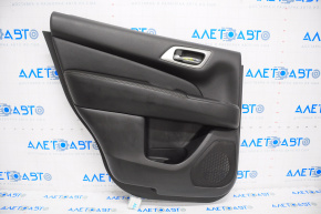 Rear left door panel, Nissan Pathfinder 13-19, black leather