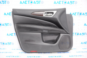 Front left door panel, Nissan Pathfinder 13-16, black leather