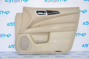 Door trim card front right Nissan Pathfinder 13-16 beige leather