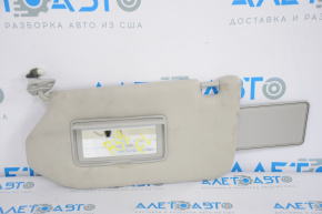 Left Nissan Pathfinder 13-18 gray sun visor, without hook, with backlight