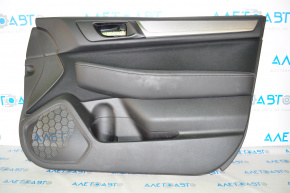 Subaru Legacy 15-18 front right door trim, leather, black, gray insert