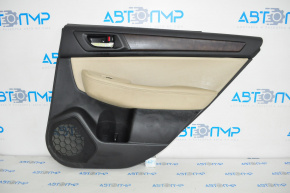 Door trim card rear right Subaru Outback 15-16 black with beige insert