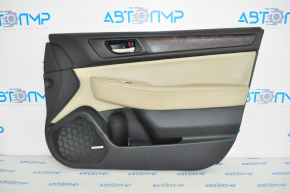 Door trim card front right Subaru Outback 15-16 black with beige insert