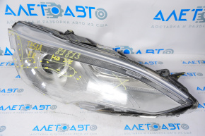 Tesla Model S 12-15 Pre-Resident 12-15 Right Front Headlight, Bare, Broken Housing and Glass, for Spare Parts
