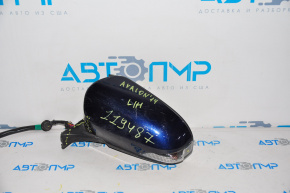 Left side mirror complete Toyota Avalon 13-18 turn signal, blue, motor without housing and element